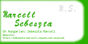 marcell sebeszta business card